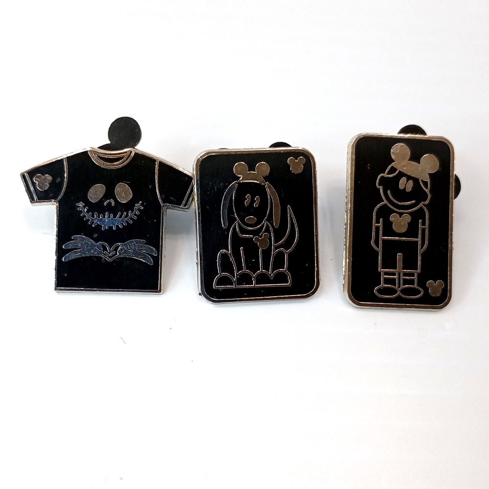 Disney Hidden Mickey Pin Lot 3 Jack Skellington Shirt Dog Mickey‎ Ears Stick